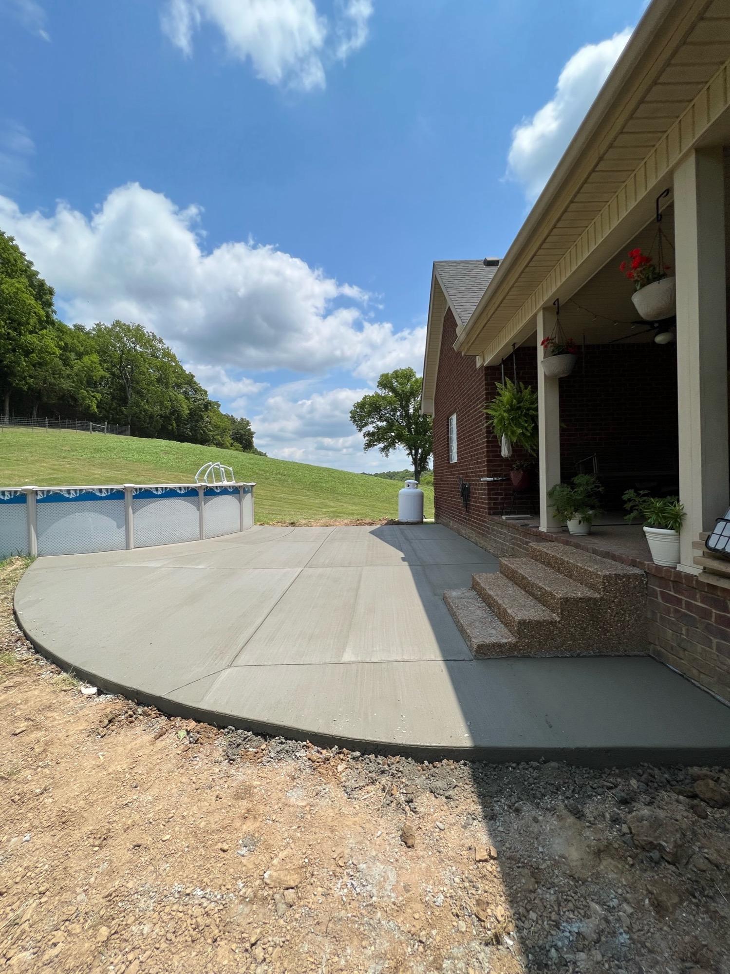 Backyard concrete patio — Complete Concrete TN
