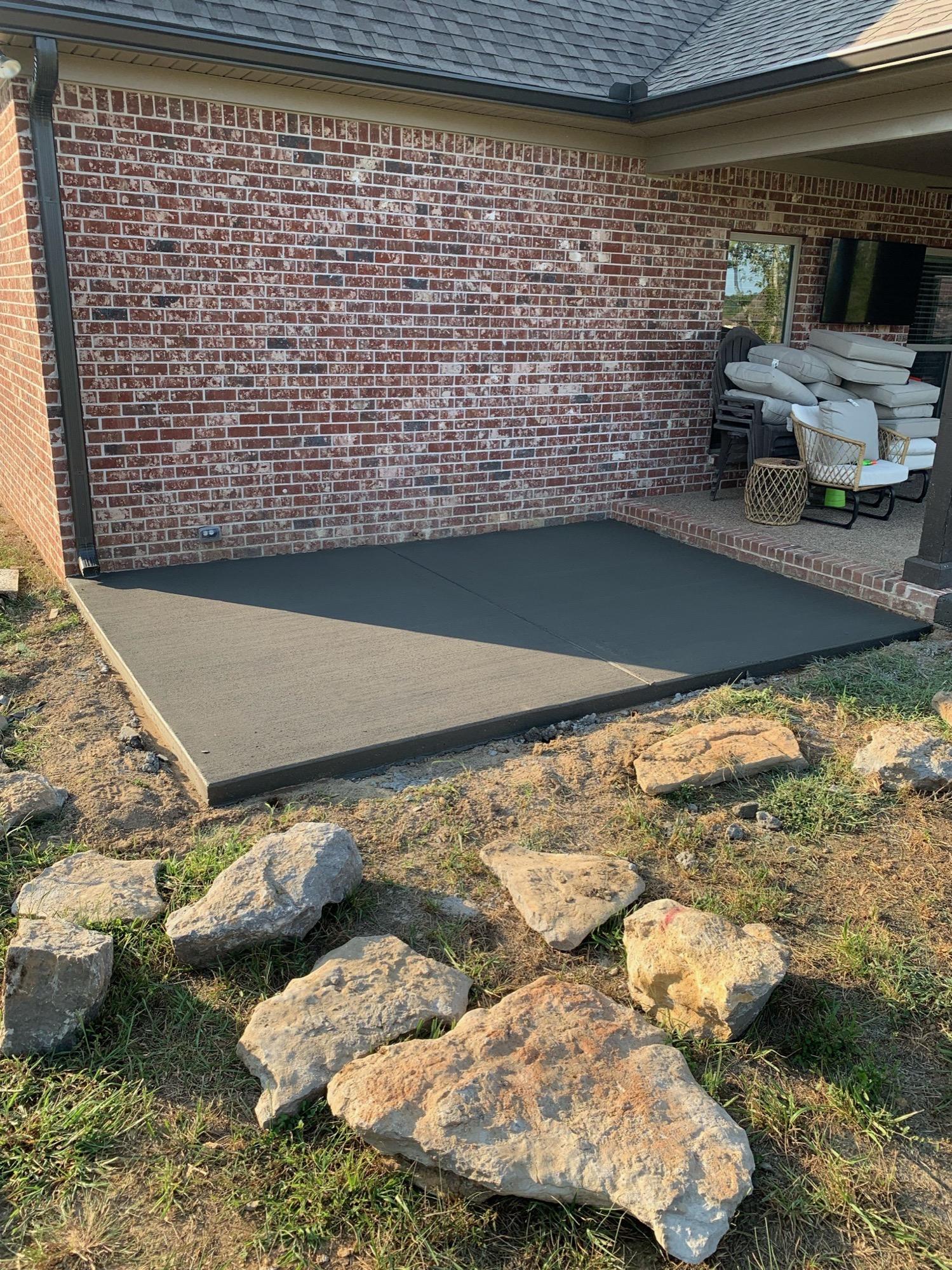 Finished patio pour — Complete Concrete TN