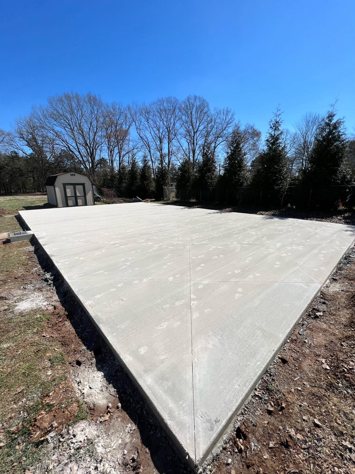 Foundation pour in progress — Complete Concrete TN