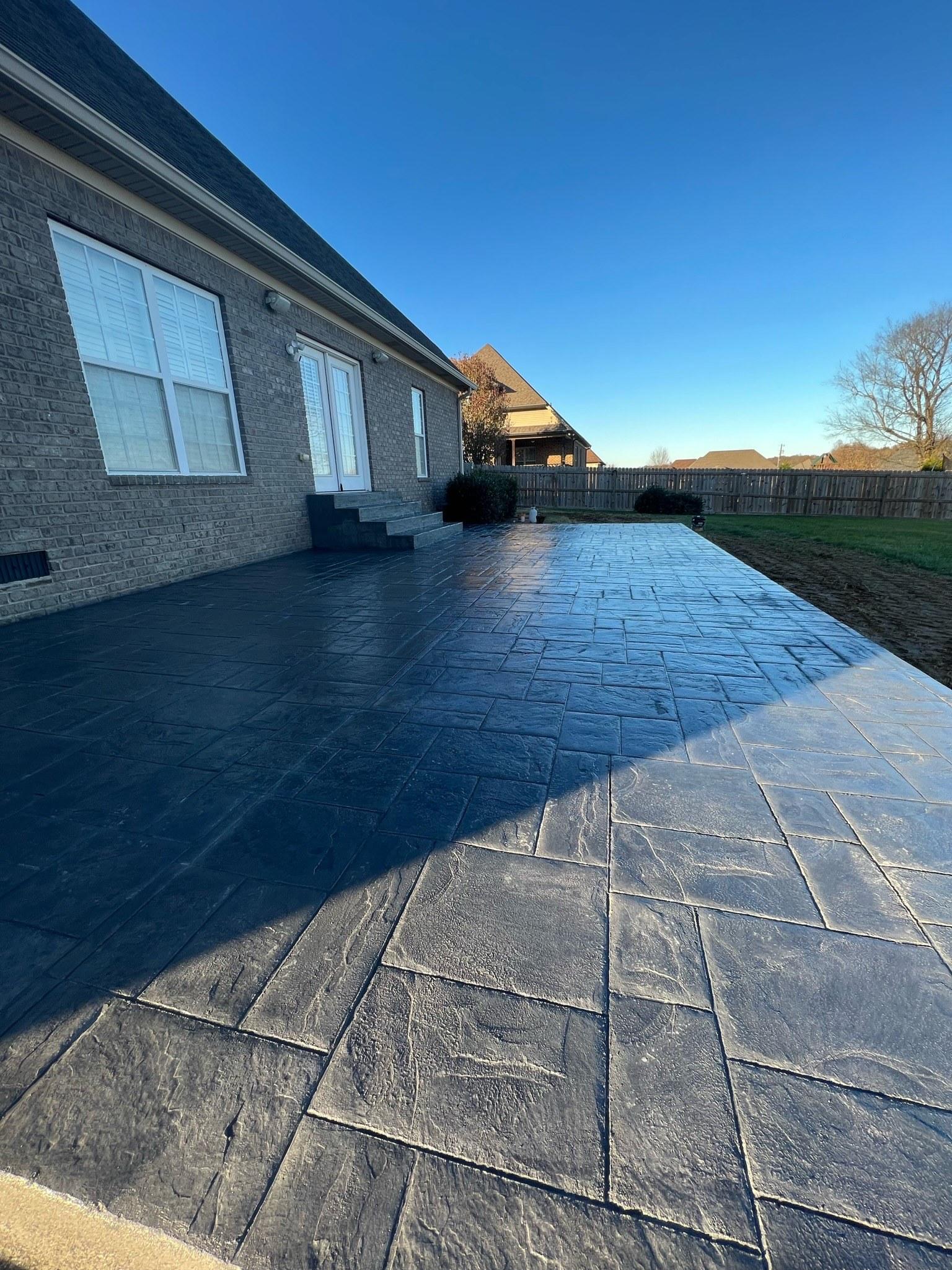Stamped decorative concrete detail — Complete Concrete TN