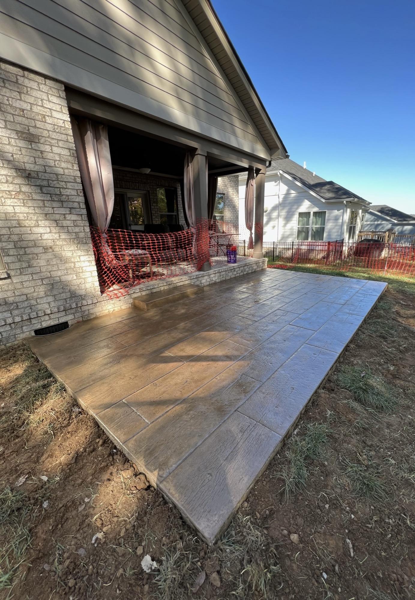 Finished residential patio — Complete Concrete TN