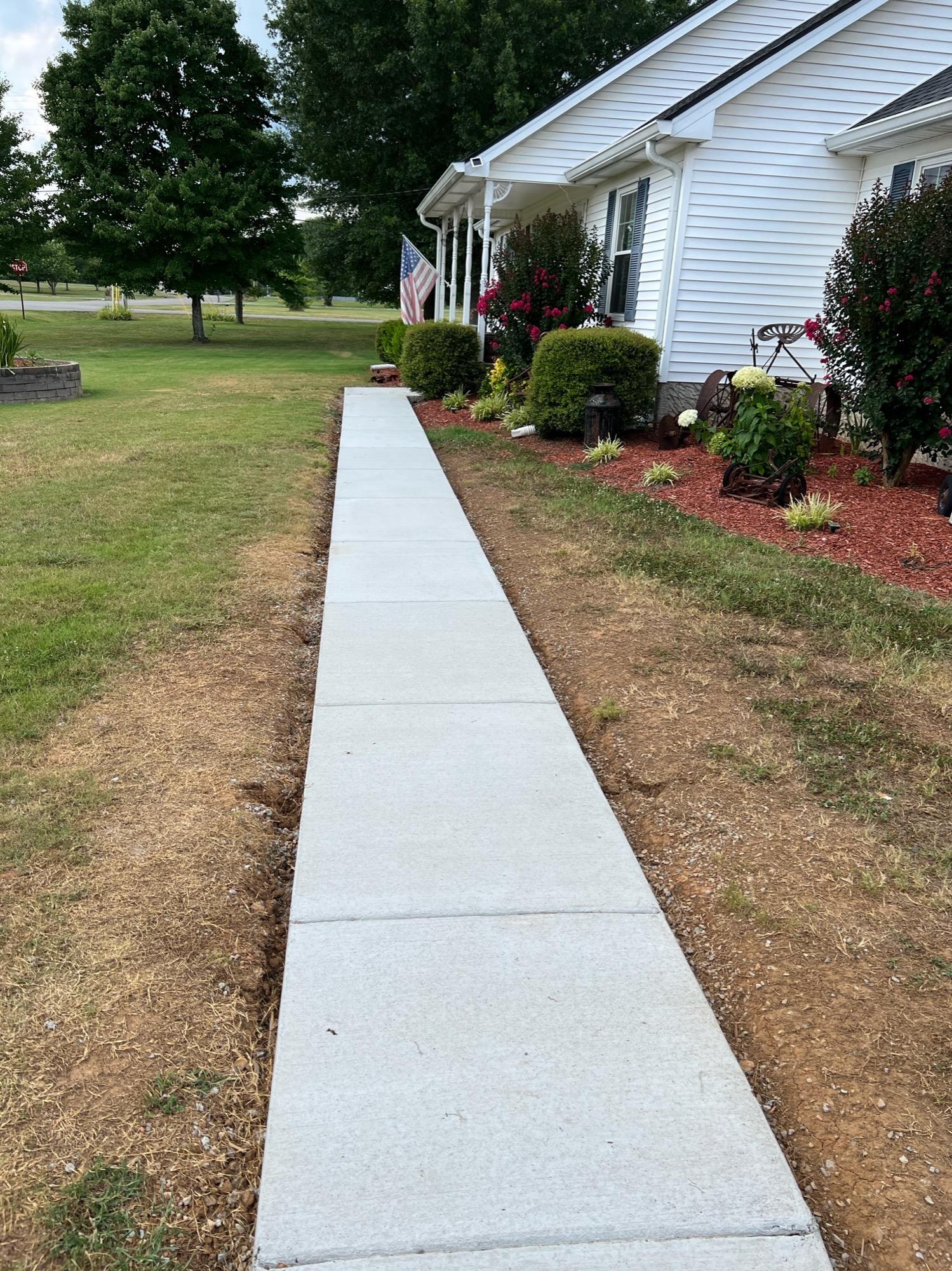 Residential concrete sidewalk — Complete Concrete TN